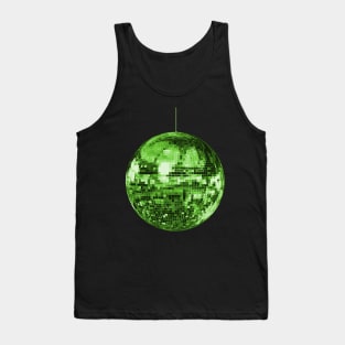 Glamorous Glittery Green Disco Ball Tank Top